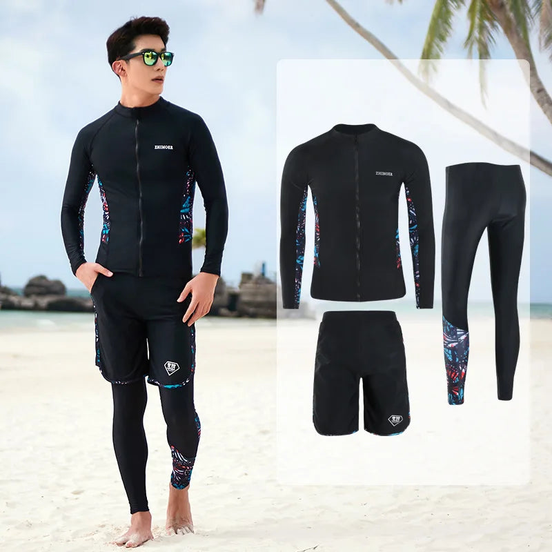 Womens Rash Guard Swimsuit Set Long Sleeve UV Protection Surfing Suit Bathing Swimming Tight T-Shirt Rashguard Gym Clothes