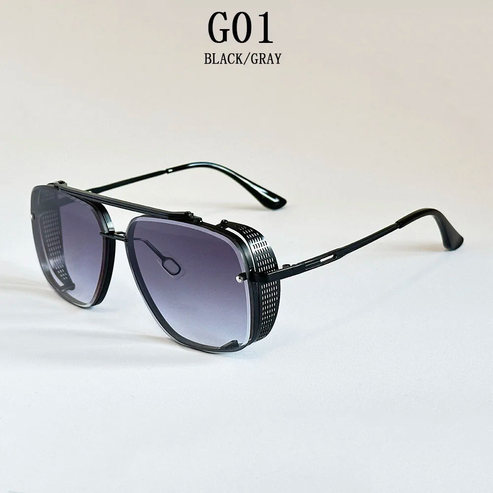 2025 Steampunk Sunglass Men Vintage Square Sunglasses Women Trendy Retro Punk Fashion Glasses Gafas De Sol Hombre Luxe Zonnebril