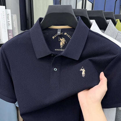 High end 100%cotton short sleeve polo shirt men's fashion luxury brand Paul embroidery top summer breathable casual golf T-shirt