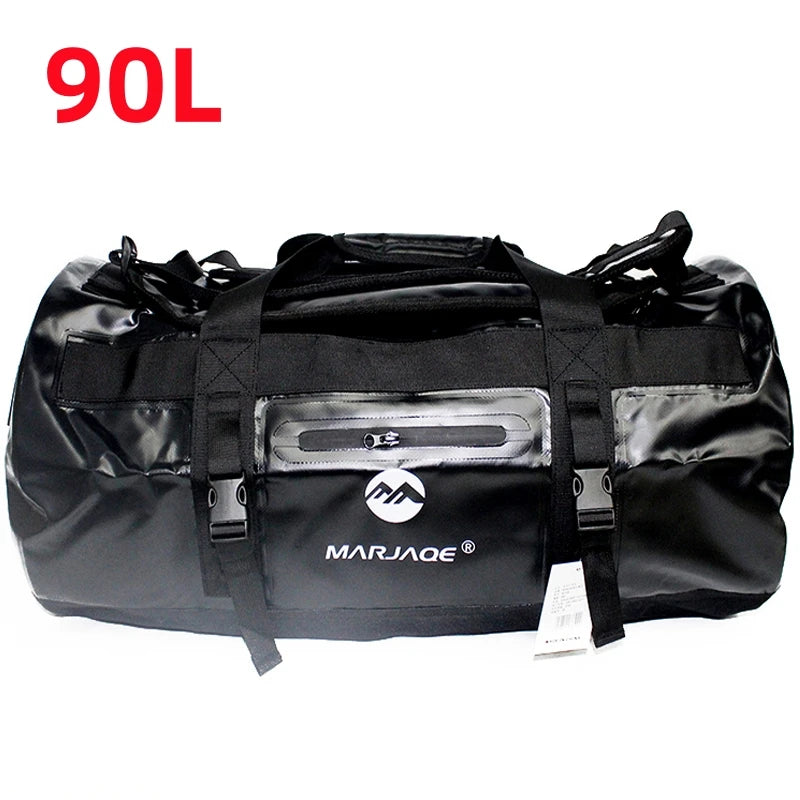 30L 60L 90L Kayaking Bag Waterproof Bag Dry Saddle Luggage Storage Beach Rafting Travel Camping Swimming Bags Drifting Bag X499A