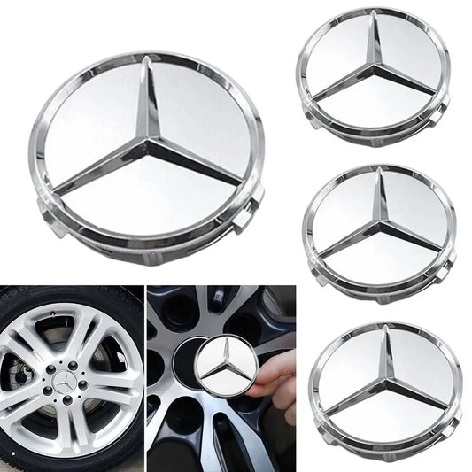 4pcs 75mm Car Wheel Center Hub Caps Cover For Mercedes Benz AMG A B G R Class GLA GLK W176  W108 W168 W204 W251 W463 Accessories