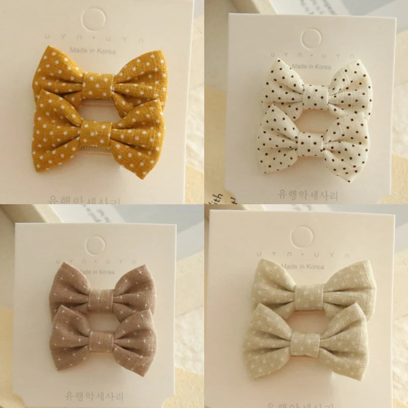 Children's Hair Clips, Handmade Headwear, Baby Hair Accessories, Full coverage fabric hair Clip Bows for Girls