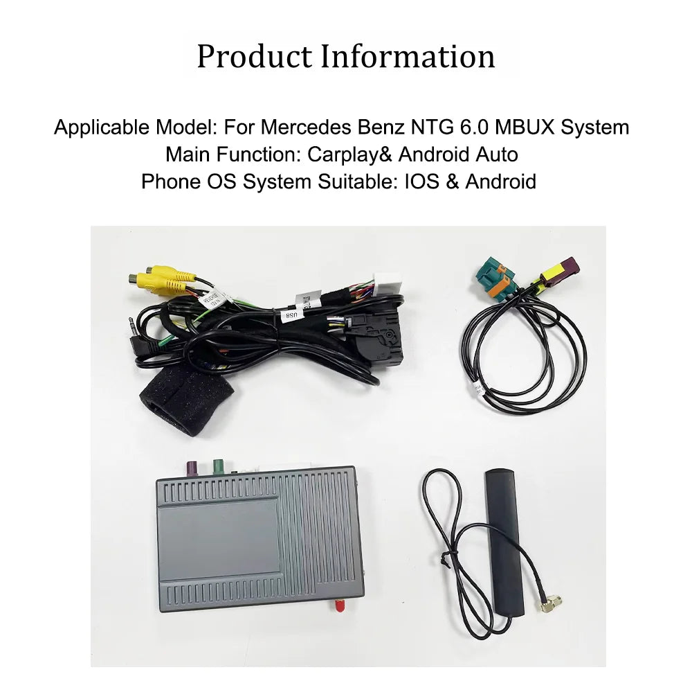 10.25/ 12.3inch Dual Touch Screen Wireless CarPlay for Mercedes Benz A B C E GLA GLB GLC GLE GLS CLA MBUX NTG6.0 BT Head Unit