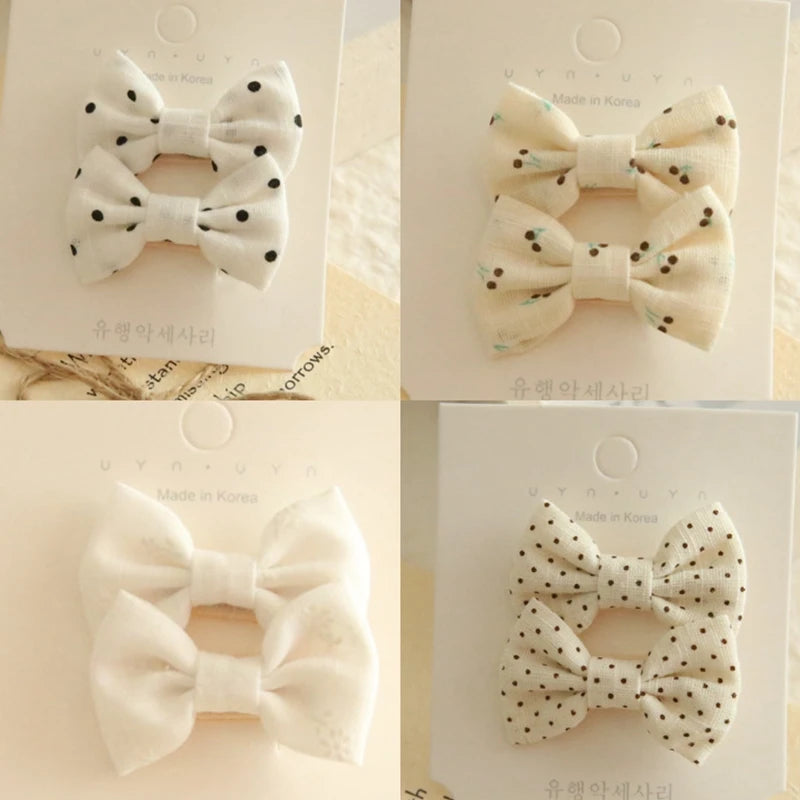 Children's Hair Clips, Handmade Headwear, Baby Hair Accessories, Full coverage fabric hair Clip Bows for Girls