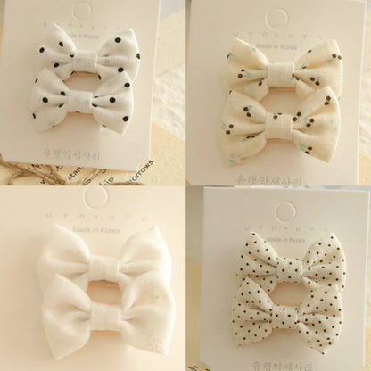Children's Hair Clips, Handmade Headwear, Baby Hair Accessories, Full coverage fabric hair Clip Bows for Girls