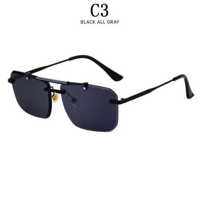 Rimless Sunglasses For Men Fashion Glasses Luxury Square Designer Sunglasses Women Trendy And Fashionable Lentes De Sol Mujer