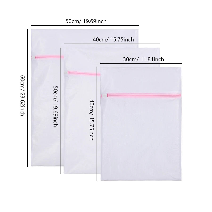 3Pcs/Set Bra Underwear Products Zippered Mesh Laundry Bags Baskets Household Cleaning Tools Accessories Laundry Care