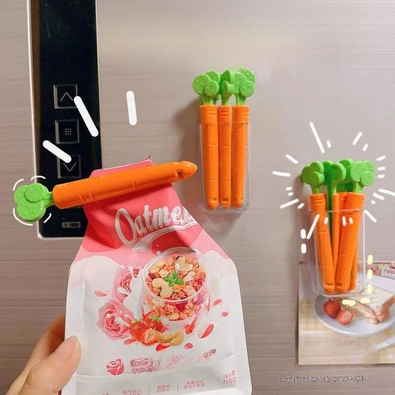 5/12PCS French Fry Shaped Sealing Clip - For Snack Sealing, Food Clips, Plastic Bag Seasoning Sealing StripsWall mounted