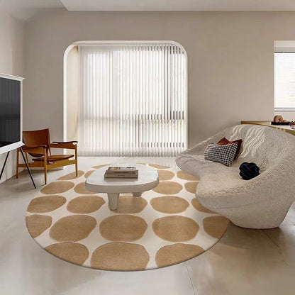 Nordic Round Ins Carpet Living Room Decoration Home Bedroom Short Velvet Carpets Non-slip Washable Floor Mats Large Area Rug