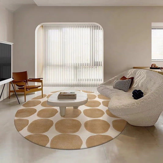 Nordic Round Ins Carpet Living Room Decoration Home Bedroom Short Velvet Carpets Non-slip Washable Floor Mats Large Area Rug