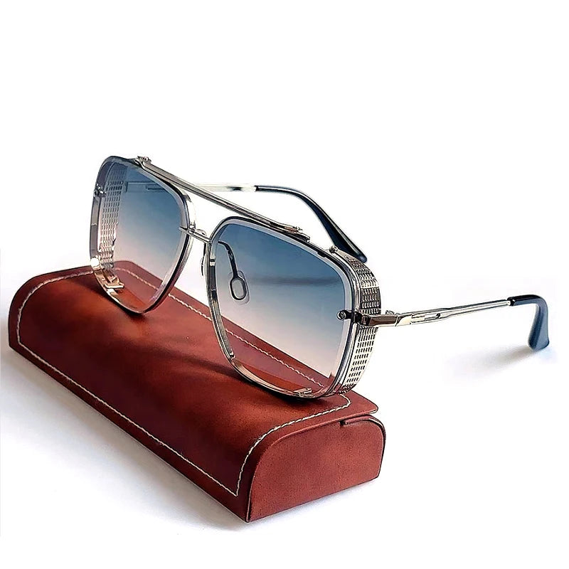 Vintage Steampunk Sunglasses Men Punk Oversized  Sunglasses Women Trendy Retro Square Gafas De Sol Hombre Lunette Soleil Femme
