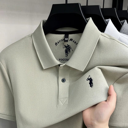 High end 100%cotton short sleeve polo shirt men's fashion luxury brand Paul embroidery top summer breathable casual golf T-shirt