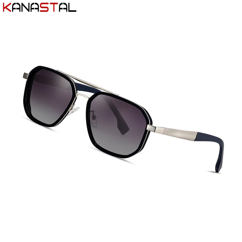 Men Polarized Sunglasses UV400 Sun Glasses Women Metal Eyeglasses Frame Outdoor Fishing Cycling Goggles Anti Glare Shade Eyewear