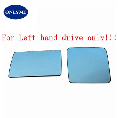 Car Blue Heated Convex Mirror Glass For Mercedes Benz W124,S124, W201 190 (1985-1993) E (1993-1995)