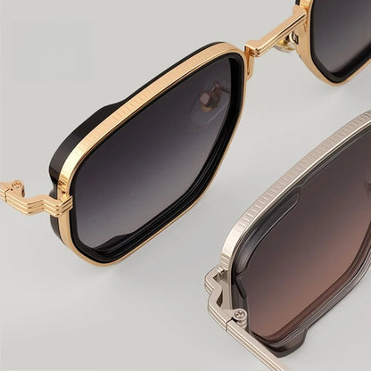Square Frame Sunglasses UV400, Oversized Full Frame Design with Polarized Lenses, Fashion Sun Protection for Daily Wear
