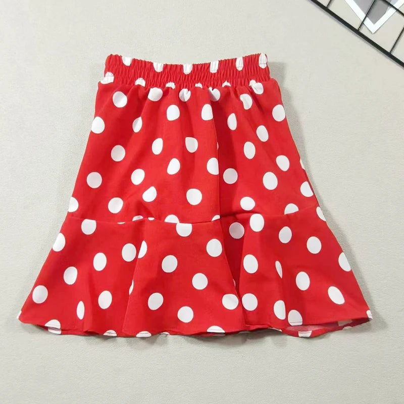 Children's Clothing New Summer Girl Fashion Polka Dot Half Skirt Minimalist Style Chiffon Mini Skirt Baby Beach Skirt