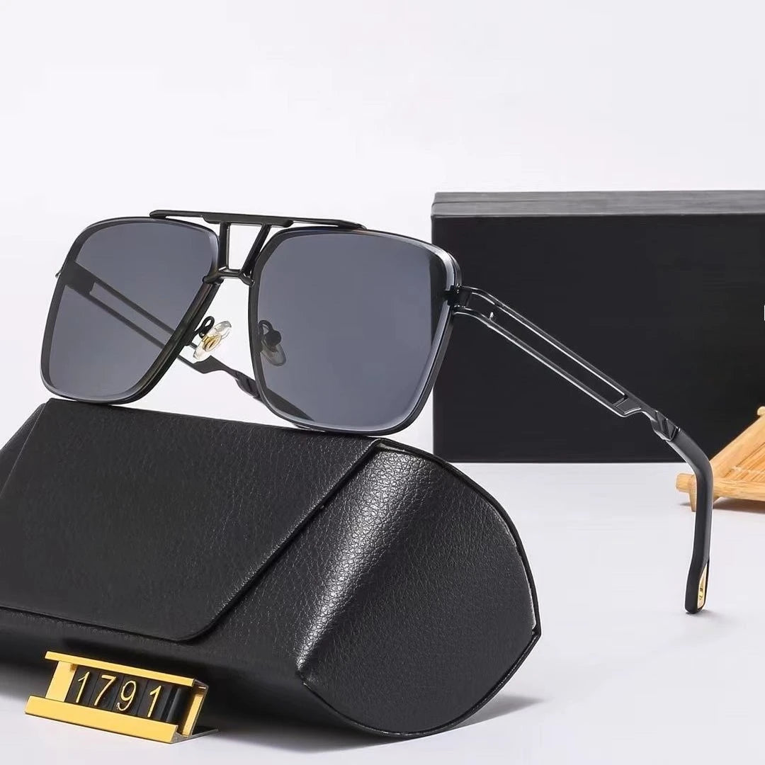 Luxury Men's Polarized UV400 Sunglasses, Trendy Aviator Sunglasses, Metal Frame Outdoor Hiking Glasses, Fishing Glasses