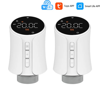 1-5PCS Tuya WiFi/Zigbee Thermostatic Radiator Valve Smart TRV Thermostat Temperature Controller Works With Alexa & Google Home