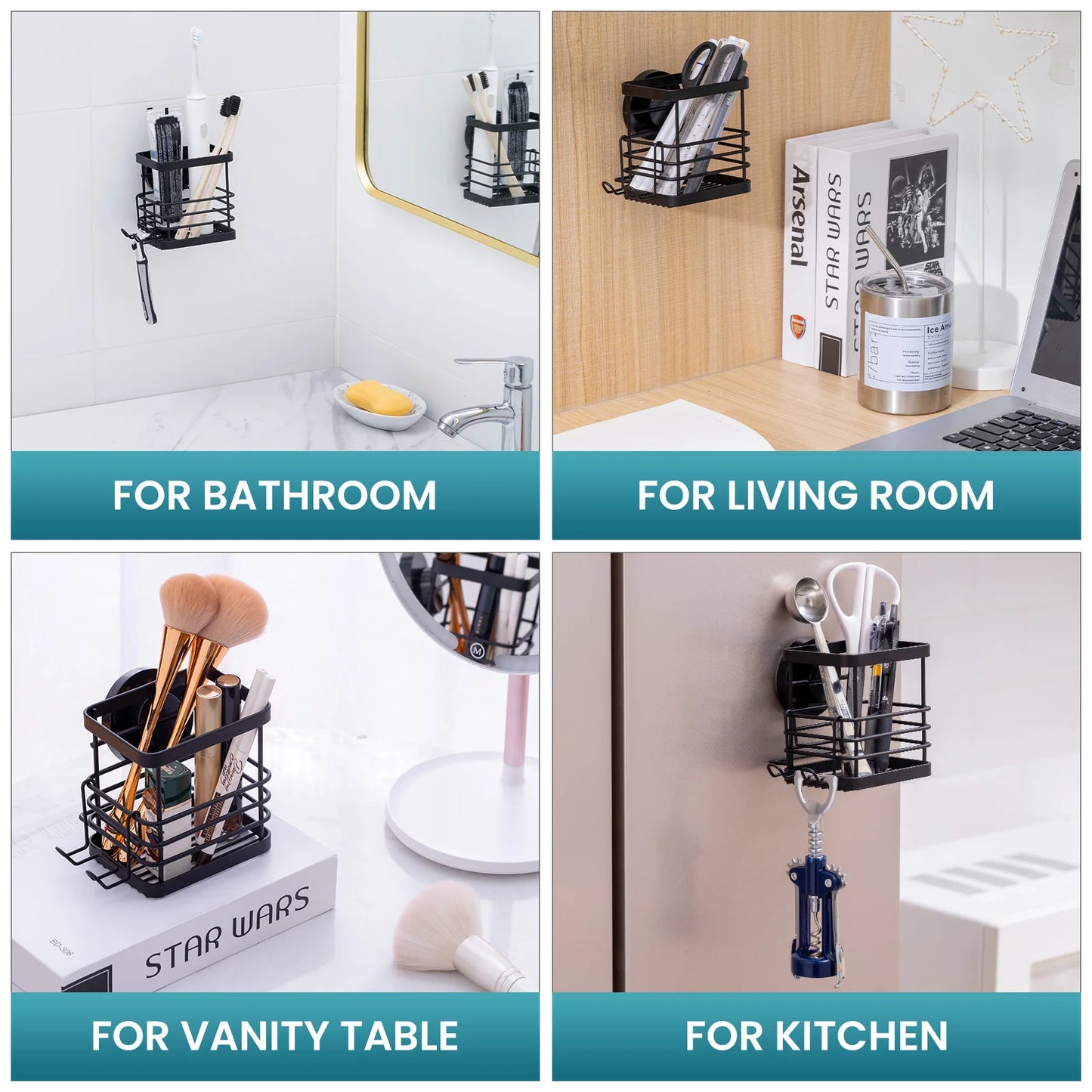 TAILI Suction Cup Toothbrush Holder, Wall-mounted Storage Holders, Punch-free Storage Box Brush Teeth Bathroom Accessories