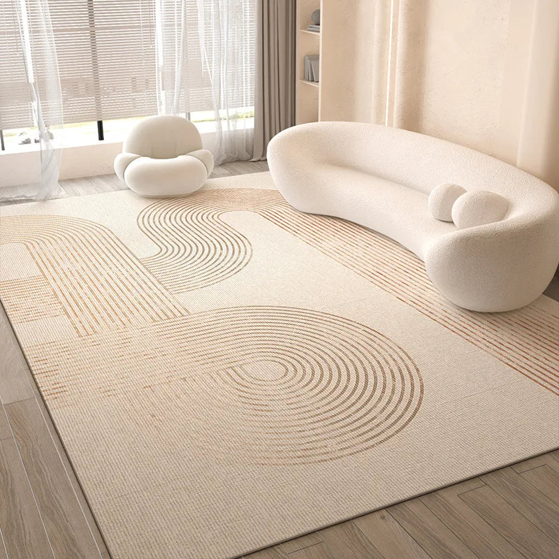 Ins Simple Style Room Decor Non-slip Carpet Nordic Light Luxury Soft Large Living Room Rugs Lint-free Easy Cleaning Tatami Mat