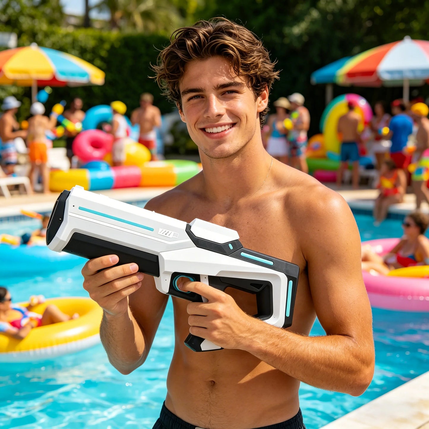 NEW High Pressure Electric Water Gun Toys Summer Outdoor Beach Pool Garden Fight Games Kids Automatic Bursts Water Gun Gifts