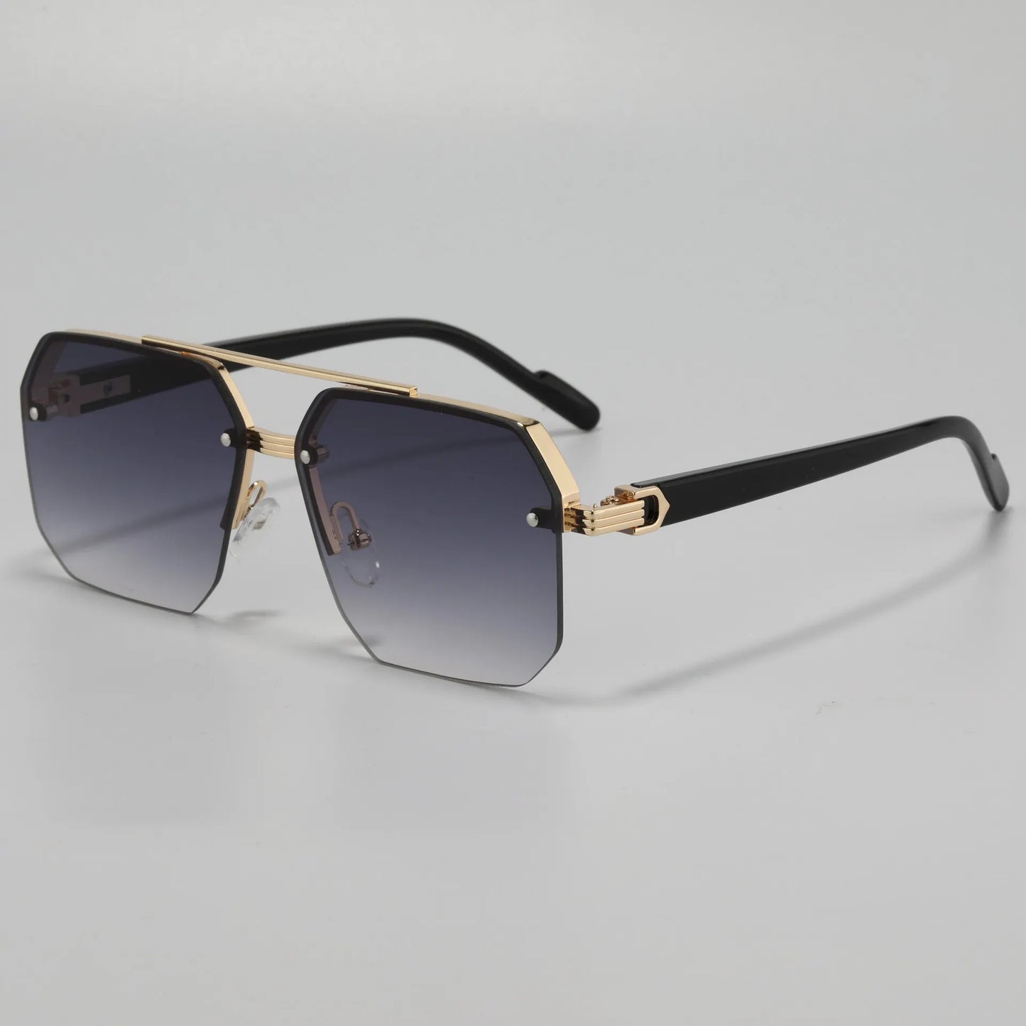 2025 New Large  Half Frame Ink Mirror men Driving Dedicated Fashion Trend UV Protection High-end  Gradually Changing Color