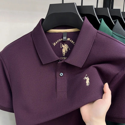 High end 100%cotton short sleeve polo shirt men's fashion luxury brand Paul embroidery top summer breathable casual golf T-shirt