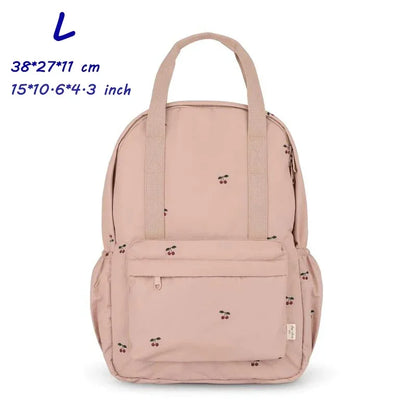 KS Brand Mommy Bag Travel Children Kid Cherry Backpack Primary Schoolbag Baby Waterproof Print Kindergarten Bags Boys Girls Gift