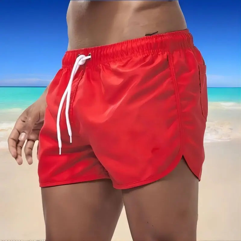 Men's Swim Shorts Swim Trunks Quick Dry Board Shorts Bathing Suit Breathable Drawstring With Pockets for Surfing Beach Summer