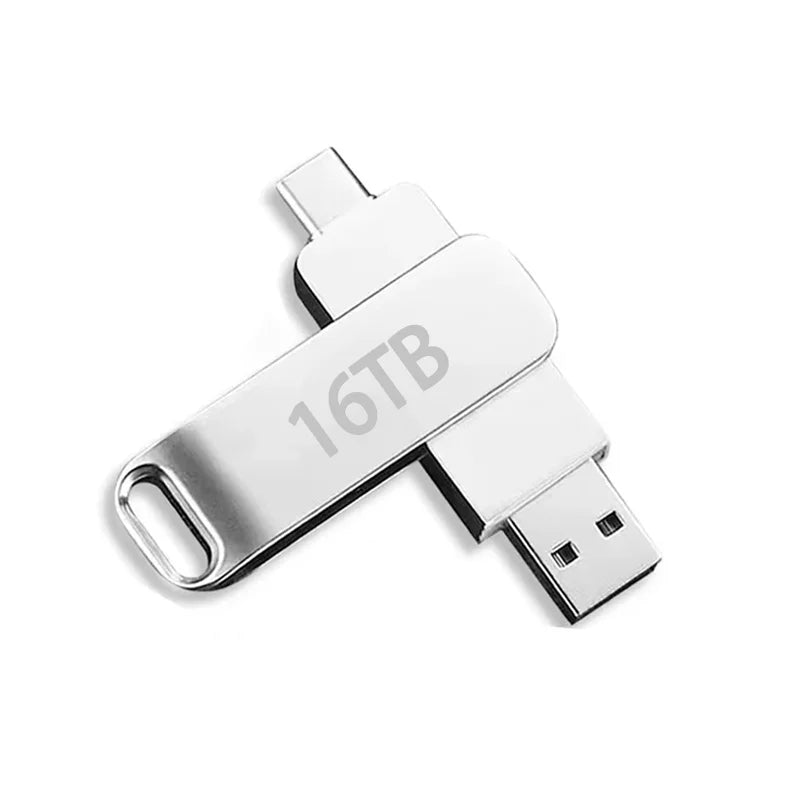 16TB USB 3.2 Flash Drives Super High Speed Transfer Metal Pendrive Memory Card Pendrive Flash Disk Memoria Waterproof StickHot