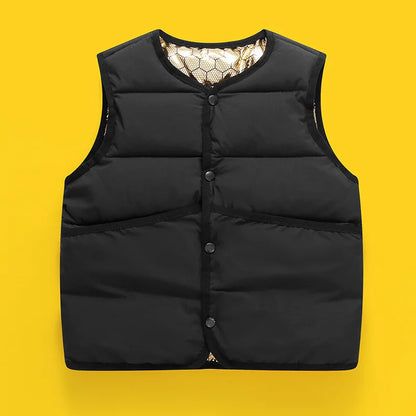 Girls Autumn Vest Children Fleece Thickened Winter Waistcoat New Kids Fashion Warm Padded Coats Toddler Casual Clothing 1-8Y