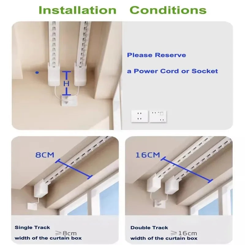 Tuya Zigbee Mini Smart Curtain Motor Electric Curtain Automatic System Rail Rod Support Alexa Alice Google Assistant Smartlife