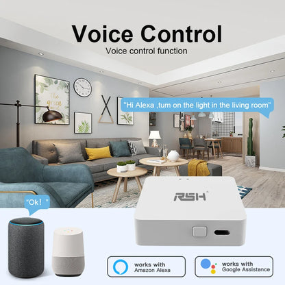 RSH Tuya Multi Mode ZigBee Bluetooth Gateway Hub Smart Home Appliances Remote Controller Bridge Support Alexa Google Home Voice