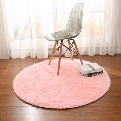 vikama Grass Green Round Rug for Bedroom Home Decor Fluffy Shag Circle Area Rugs Kids Room Classroom Nursery Living Room Decor