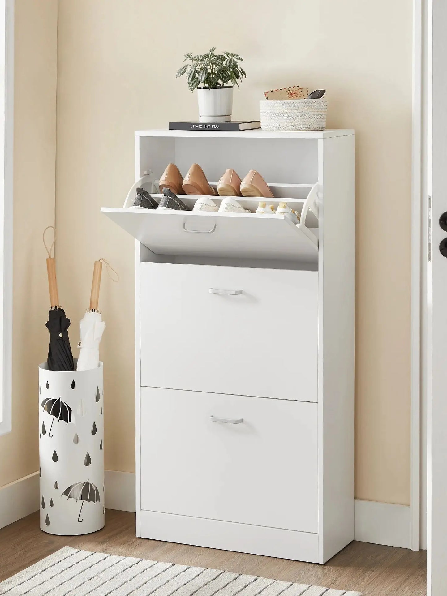 3-flapper shoe rack Shoe Trucks 3-Compartments living room Shoe chest of drawers