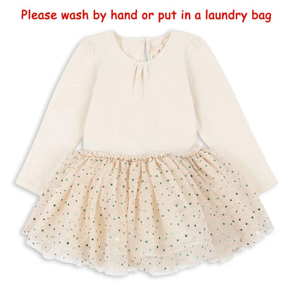 2024 Christmas KS Girls Princess Mesh Dress Kids Pretty Sequin Dresses Baby Cute Skirt Carnival Party Children Voile Dress Gifts
