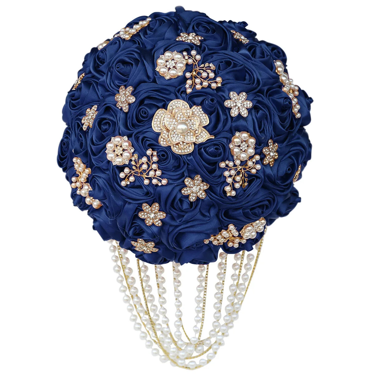 Kyunovia Customized Best Quality Ivory Brooch Bouquet Wedding Bouquet de mariage Wedding Bouquets Pearl Flowers buque de noiva