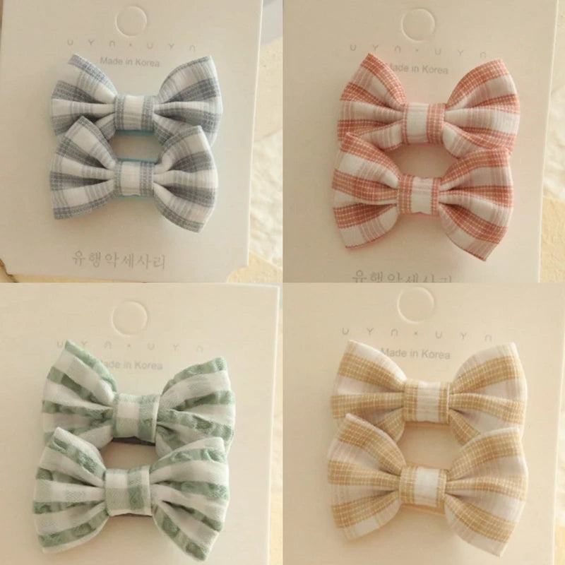 Children's Hair Clips, Handmade Headwear, Baby Hair Accessories, Full coverage fabric hair Clip Bows for Girls