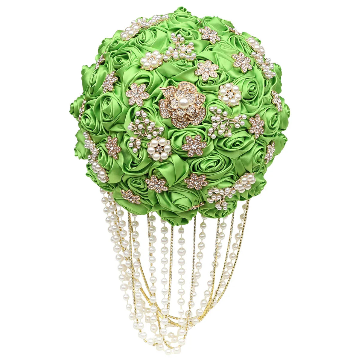 Kyunovia Customized Best Quality Ivory Brooch Bouquet Wedding Bouquet de mariage Wedding Bouquets Pearl Flowers buque de noiva
