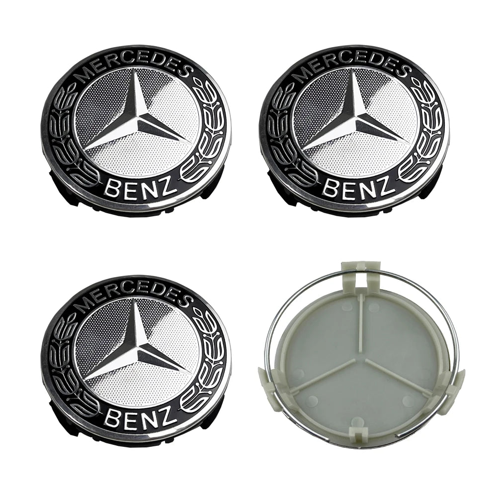 4pcs 75mm Car Wheel Center Hub Caps Cover For Mercedes Benz AMG A B G R Class GLA GLK W176  W108 W168 W204 W251 W463 Accessories