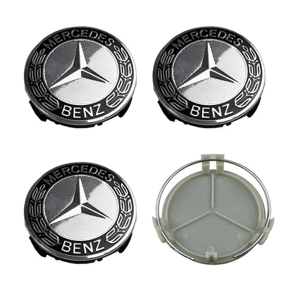 4pcs 75mm Car Wheel Center Hub Caps Cover For Mercedes Benz AMG A B G R Class GLA GLK W176  W108 W168 W204 W251 W463 Accessories