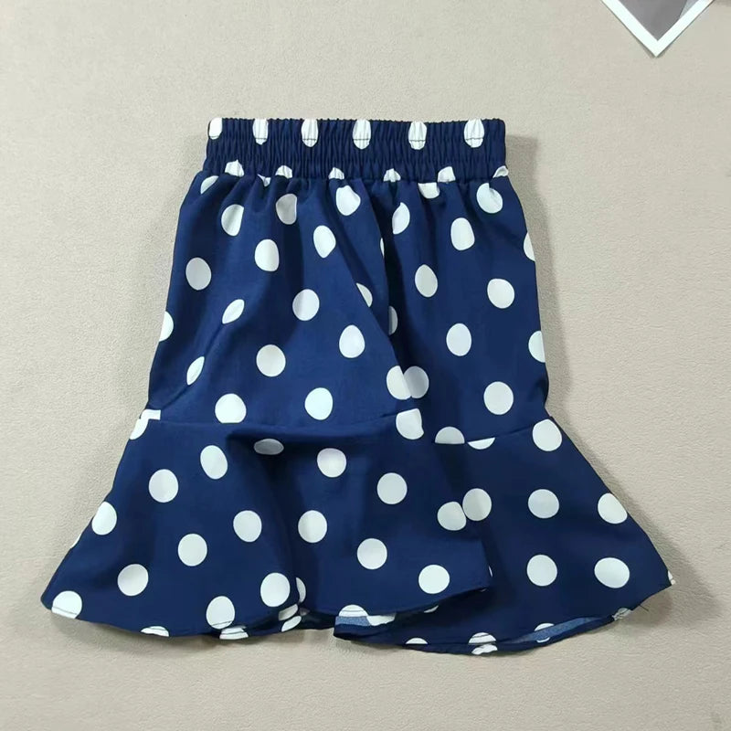 Children's Clothing New Summer Girl Fashion Polka Dot Half Skirt Minimalist Style Chiffon Mini Skirt Baby Beach Skirt
