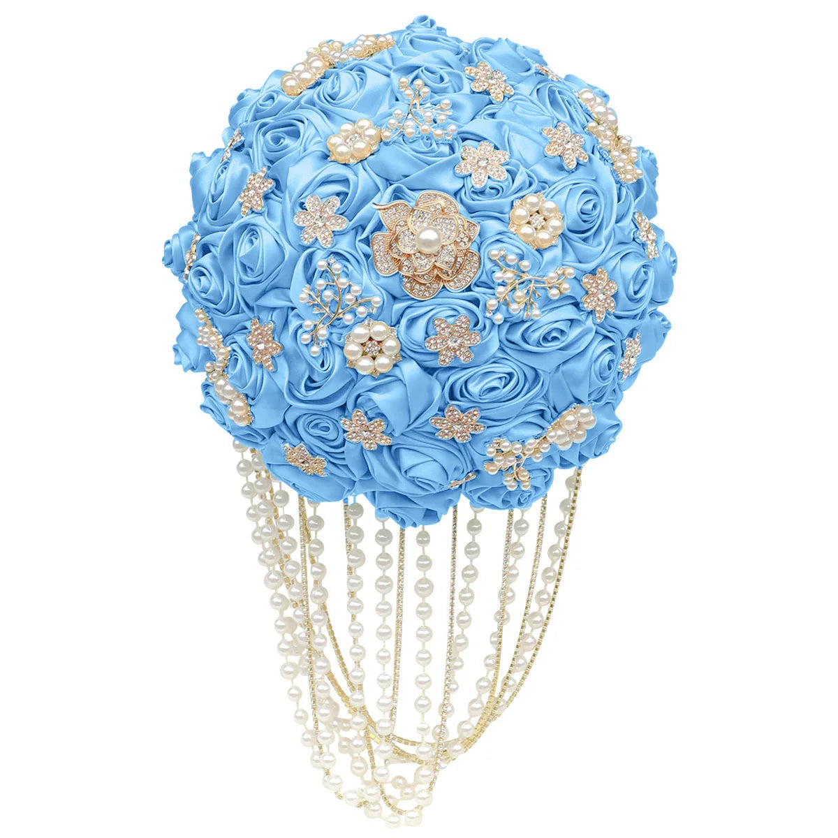 Kyunovia Customized Best Quality Ivory Brooch Bouquet Wedding Bouquet de mariage Wedding Bouquets Pearl Flowers buque de noiva
