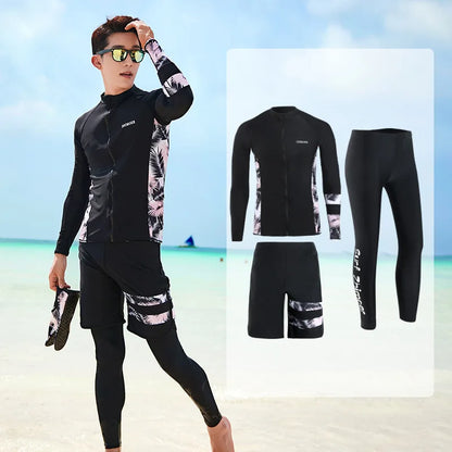 Womens Rash Guard Swimsuit Set Long Sleeve UV Protection Surfing Suit Bathing Swimming Tight T-Shirt Rashguard Gym Clothes