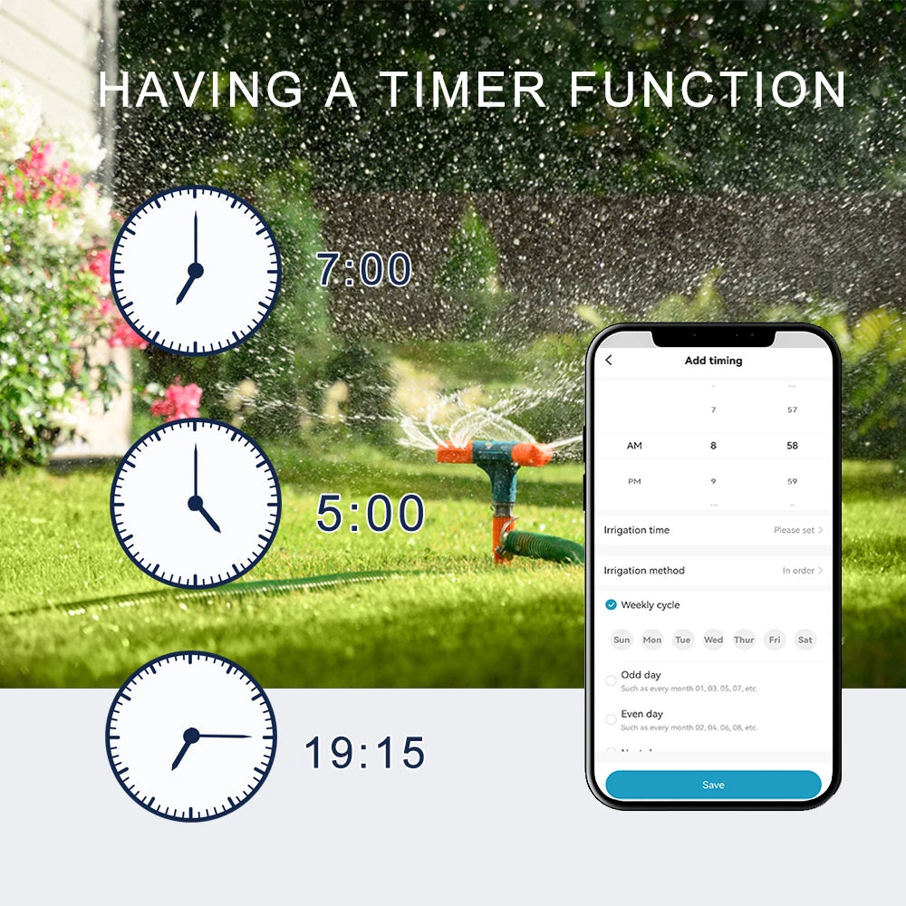 6 /8 Station Tuya WiFi Indoor Smart Sprinkler Controller Irrigation System Remote Control by Phone Works with Smartlife EU Plug