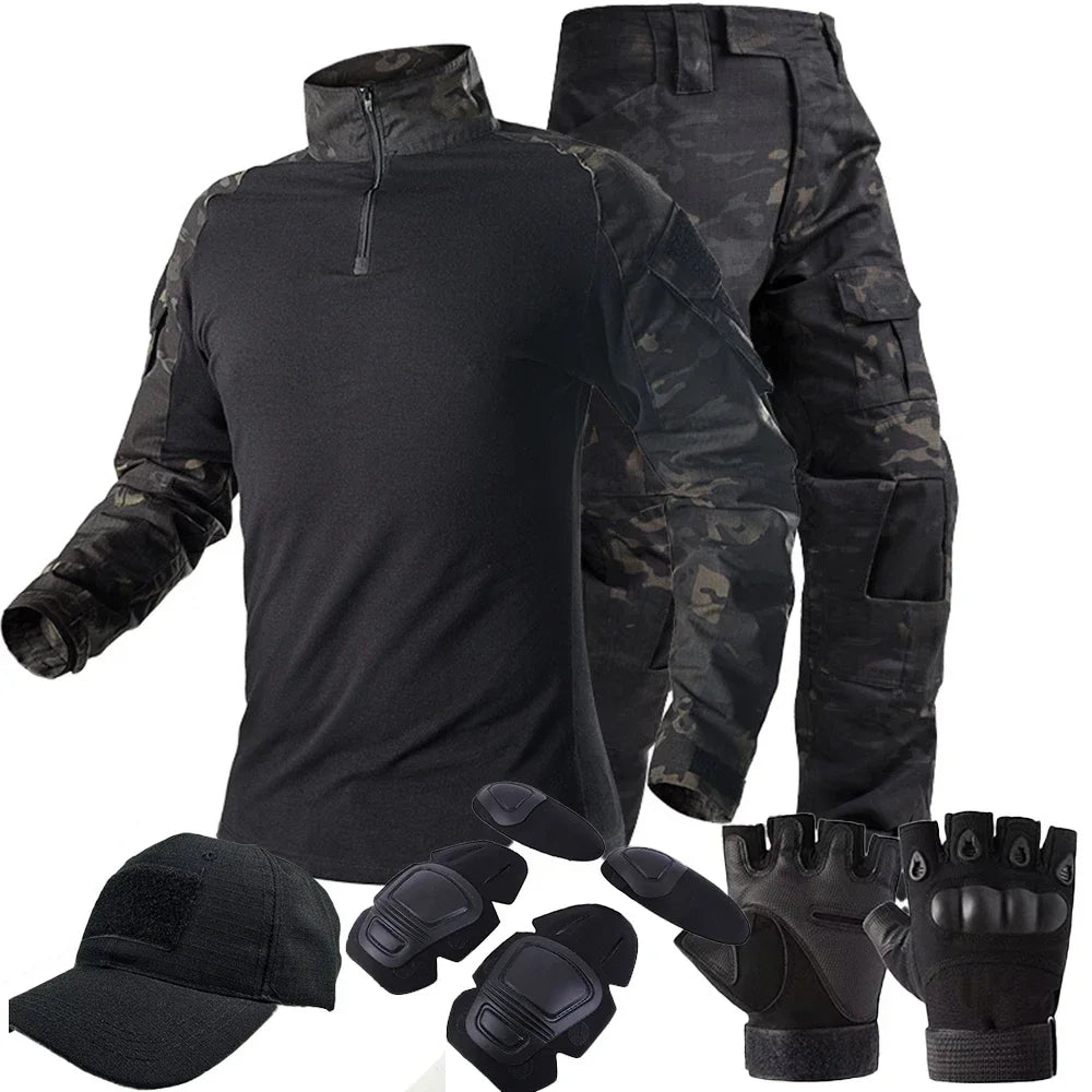 Tactical Uniform Milit Outdoor Camouflage Suit Combat Shirts Pants Men Fishing Trainning Airsoft Paintball Hunting Clothes Sets
