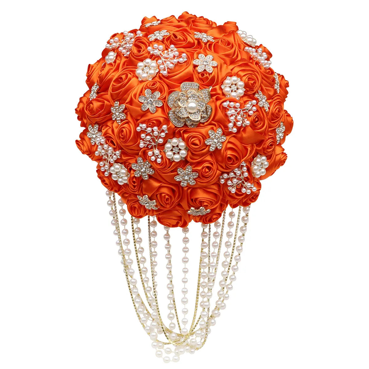 Kyunovia Customized Best Quality Ivory Brooch Bouquet Wedding Bouquet de mariage Wedding Bouquets Pearl Flowers buque de noiva