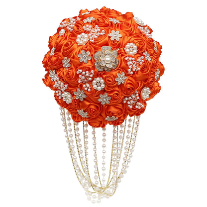 Kyunovia Customized Best Quality Ivory Brooch Bouquet Wedding Bouquet de mariage Wedding Bouquets Pearl Flowers buque de noiva