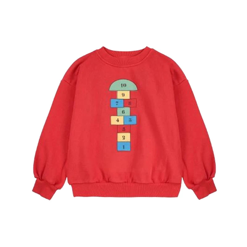 2025 New Children's Spring Autumn Hoodie Cartoon Print Unisex Sweatshirt European Style Top for Boys And Girls