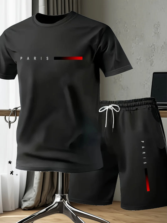 Summer Quick Drying Men's Sets Fashion tracksuits Casual Breathable Short Sleeve 2D Printed Sports T-shirt+Shorts Basketball Set